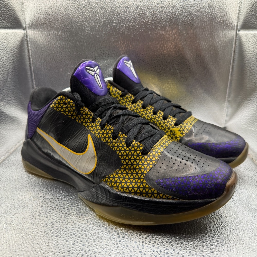 Size 9.5 Nike Zoom Kobe 5 Carpe Diem Black Varsity Purple Mens Shoes 395780-001